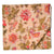 Peach and Green Screen Printed Pure Cotton Fabric with floral design