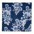 Blue and White Printed Cotton Fabric with floral design