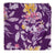 Purple and White Printed Cotton Fabric with floral design