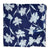 Blue and White Printed Cotton Fabric with floral design