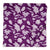 Violet and White Printed Cotton Fabric with floral design