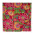 Red and Yellow Screen Printed Pure Cotton Fabric with Floral Design