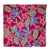 Red and Blue Screen Printed Pure Cotton Fabric with Floral Design