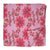 Red and Peach Screen Printed Pure Cotton Fabric with Floral Design