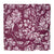 Maroon and White Screen Printed Pure Cotton Fabric with Floral Design