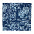 Blue and White Screen Printed Pure Cotton Fabric with Floral Design