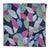 Blue and pink Screen Printed Pure Cotton Fabric with Leaf Design