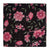 Pink and Black Screen printed pure cotton fabrics with floral print