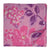 Pink and Purple Screen printed pure cotton fabrics with floral print
