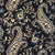 Blue and Black Screen printed pure cotton fabrics with floral and paisley print