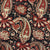 Red and Black Screen printed pure cotton fabrics with floral and paisley print