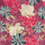 Pink and White Screen printed pure cotton fabrics with floral print
