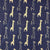 Blue and Off white Screen printed pure cotton with giraffe print