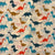 Multicolour Screen printed pure cotton with dinosaur animal print