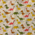 Multicolour Screen printed pure cotton with dinosaur animal print