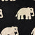 Black and Off white Screen printed pure cotton fabric with Elephant print