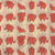 Pink and Off white Screen printed pure cotton fabric with Elephant print