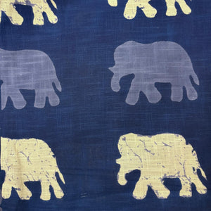 Precut 1 meter - Printed Textured Cotton Slub Fabric