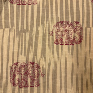 Precut 0.75 meters -Printed Textured Cotton Slub Fabric