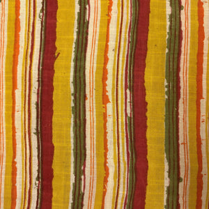 Precut 0.75 meters -Printed Textured Cotton Slub Fabric