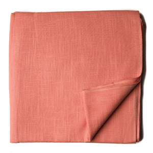 Precut 0.75 meters -Peach Plain Textured Cotton Slub Fabric