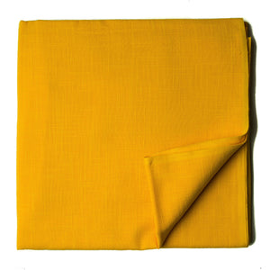 Yellow Plain Textured Cotton Slub Fabric