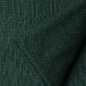 Precut 1 meter -Green Plain Textured Cotton Slub Fabric