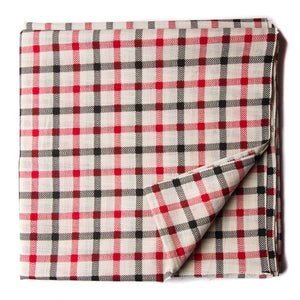 Precut 0.50 meters -Black & Red Textured Printed Cotton Fabric