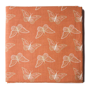 Precut 0.75 meters -Peach Textured Printed Cotton Fabric