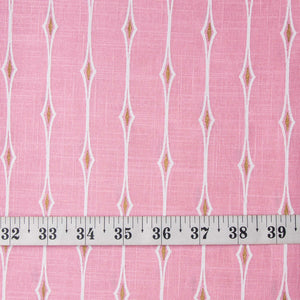 Precut 1 meter -Pink Textured Printed Cotton Fabric