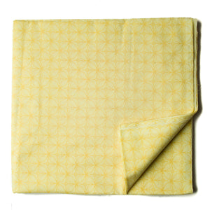 Precut 0.75 meters -Yellow Printed Cotton Fabric