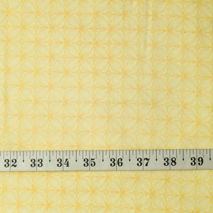 Precut 0.75 meters -Yellow Printed Cotton Fabric