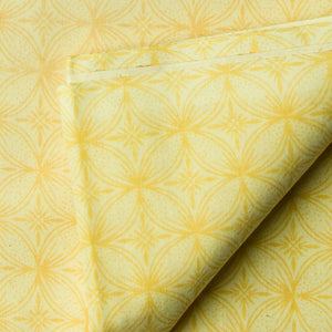 Precut 0.75 meters -Yellow Printed Cotton Fabric