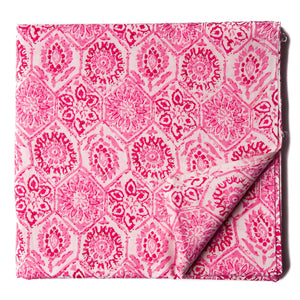 Precut 0.50 meters -Pink Printed Cotton Fabric