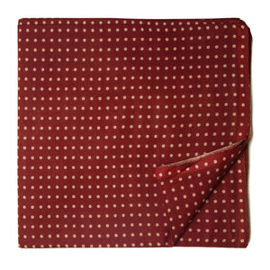 Off white and Maroon Screen printed Pure Cotton Fabric  with dot design