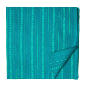 Blue South Cotton Jacquard Fabric with stripes