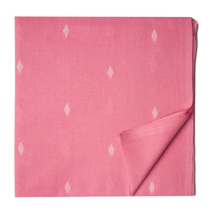 Peach South Cotton Jacquard Fabric with diamond motifs