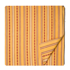 Yellow South Cotton Jacquard Fabric with stripes