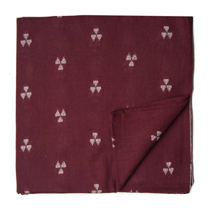 Brown South Cotton Jacquard Fabric with motifs