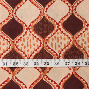 Precut 0.50 meters -Bagru Dabu Handblock Printed Cotton Fabric