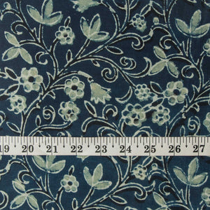 Precut 1 meter -Ajrakh Hand Printed Natural Dyed Cotton Fabric