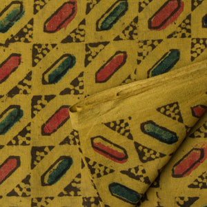 Precut 1 meter -Ajrakh Hand Printed Natural Dyed Cotton Fabric