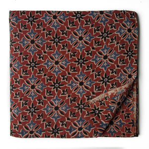 Ajrakh Hand Block Natural Dyed Cotton Fabric