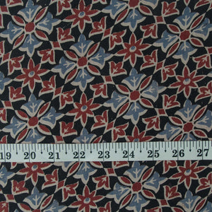 Precut 0.25 meters -Ajrakh Hand Printed Natural Dyed Cotton Fabric