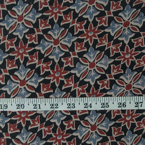 Precut 1 meter -Ajrakh Hand Printed Natural Dyed Cotton Fabric