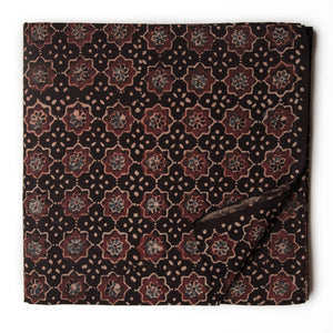 Ajrakh Hand Block Natural Dyed Cotton Fabric