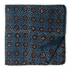 Ajrakh Hand Block Natural Dyed Cotton Fabric