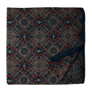 Ajrakh Hand Block Natural Dyed Cotton Fabric