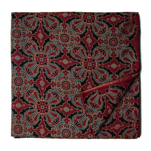 Ajrakh Hand Block Natural Dyed Cotton Fabric