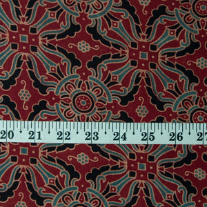 Precut 0.75 meters -Ajrakh Hand Block Natural Dyed Cotton Fabric